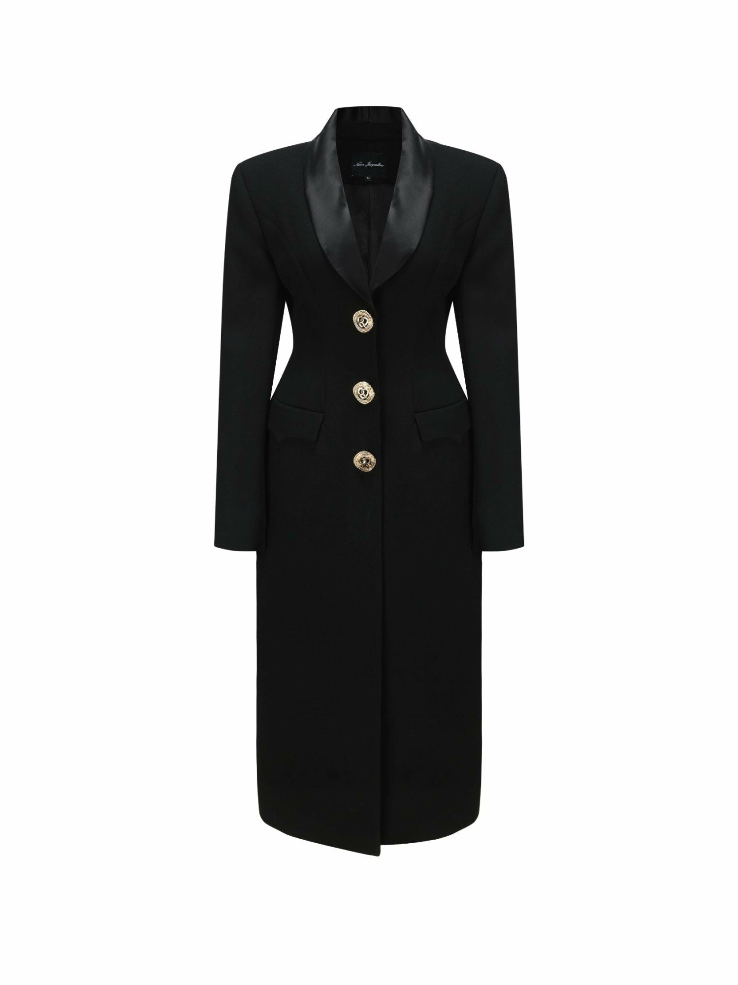 Nana Jacqueline Evie Long Suit Jacket: Black Suit Jacket for Cocktail Party Black