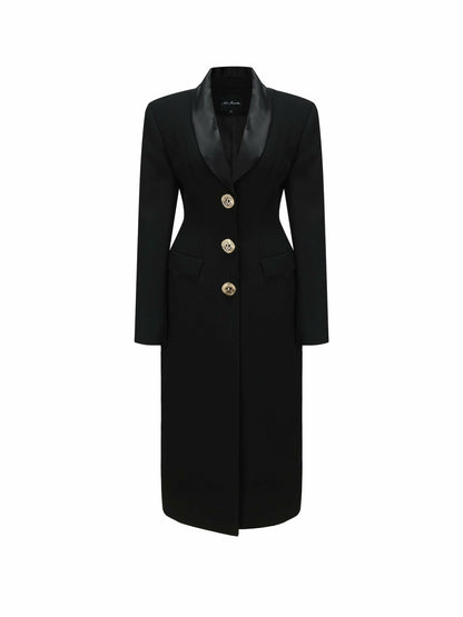 Nana Jacqueline Evie Long Suit Jacket: Black Suit Jacket for Cocktail Party Black