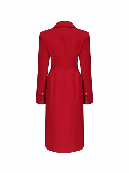 Nana Jacqueline Evie Long Suit Jacket: Red Suit Jacket for Cocktail Party Red