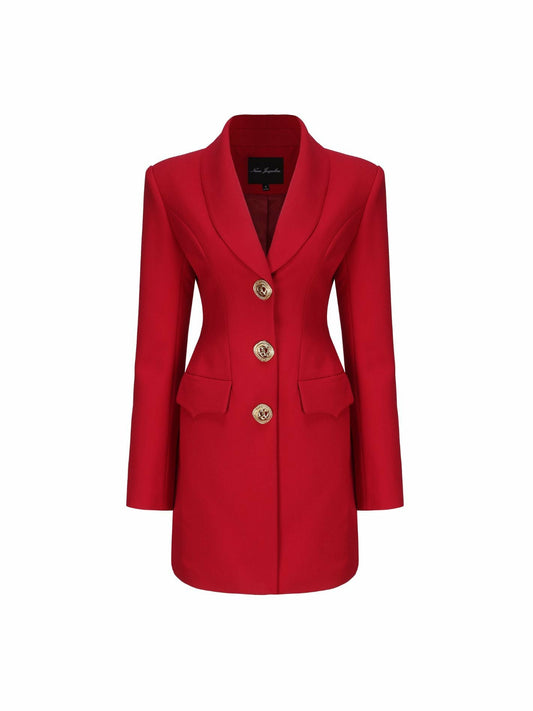 Nana Jacqueline Sasha Suit Jacket: Red Suit Jacket for Cocktail Party Red