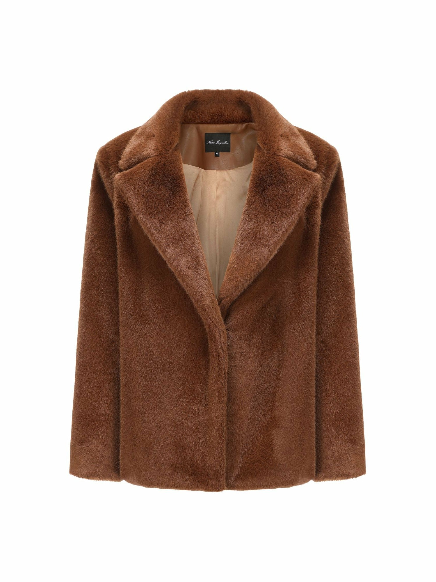 Nana Jacqueline Phoebe Fur Jacket: Brown Fur Jacket for Evening Events Brown
