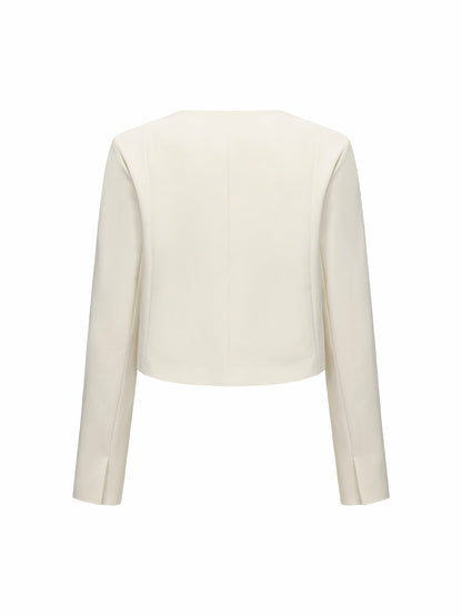 Nana Jacqueline Claira Coat: Off-White Coat for Rehearsal Dinner Off-white