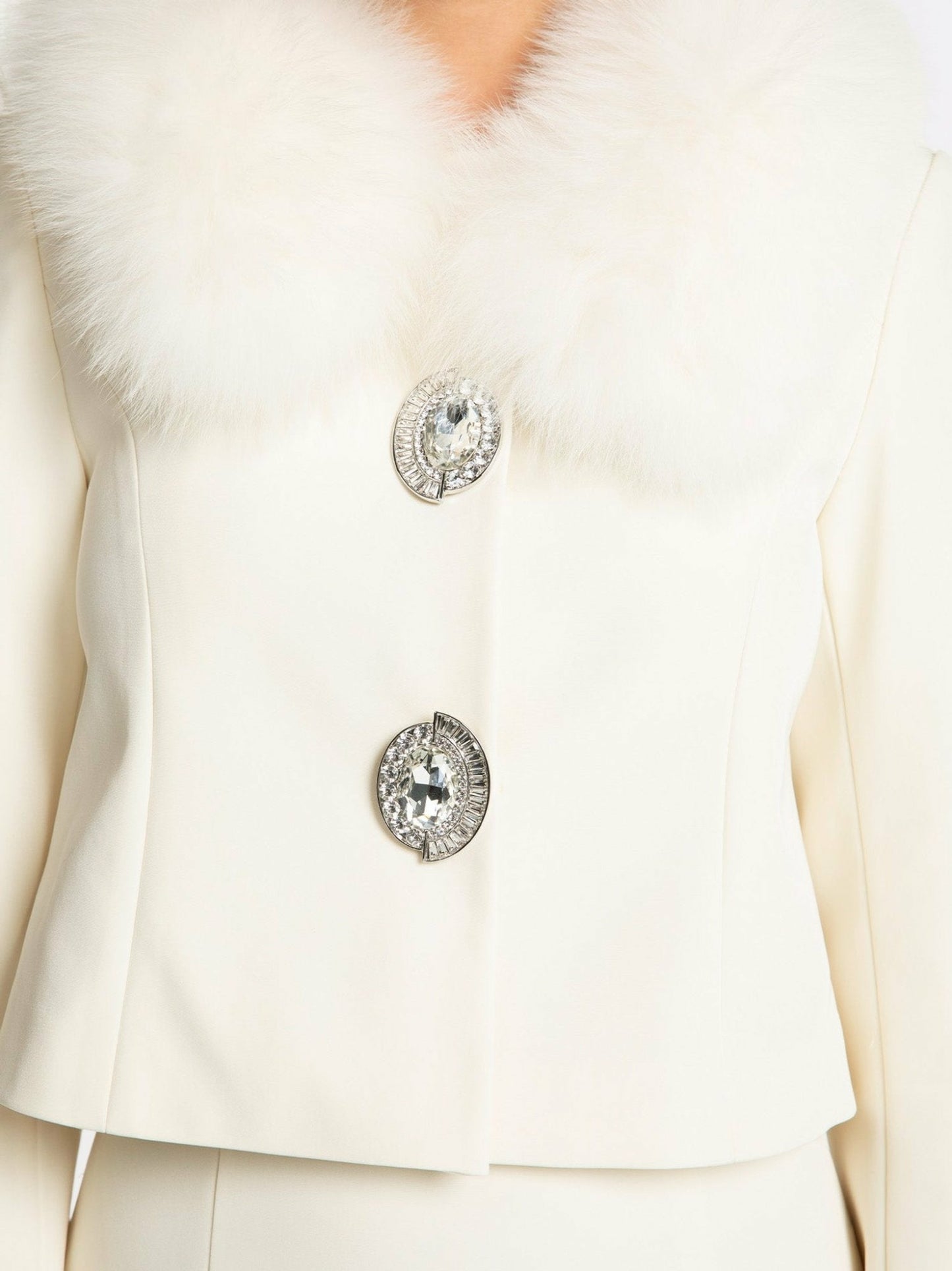 Nana Jacqueline Claira Coat: Off-White Coat for Rehearsal Dinner Off-white
