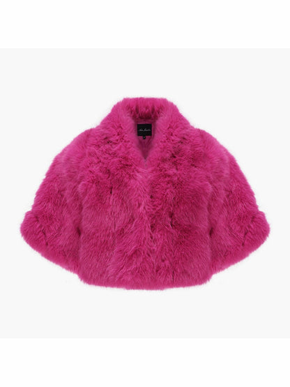 Nana Jacqueline Sophia Fur Coat: Pink Fur Coat for Birthday Celebration Pink