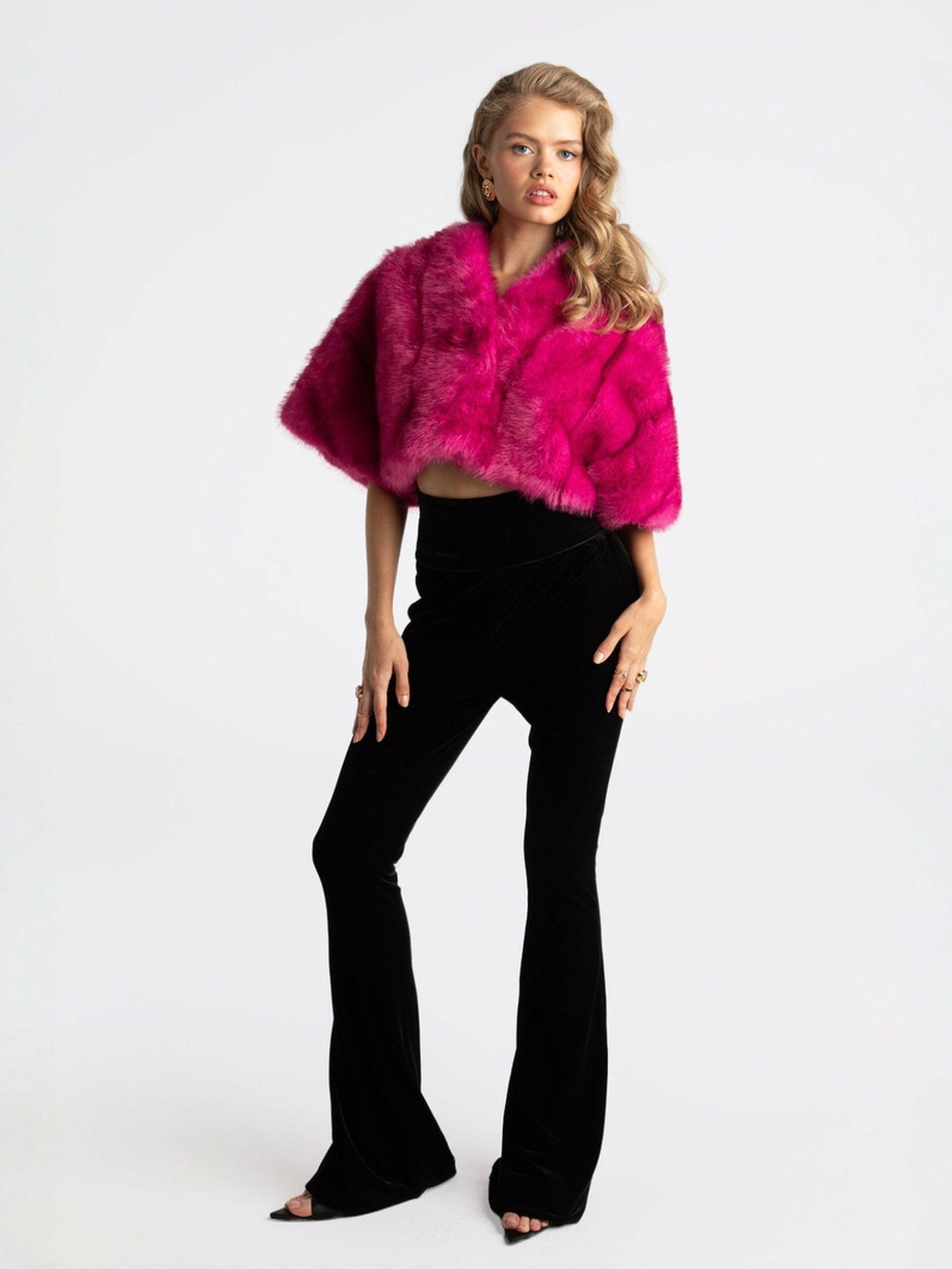 Nana Jacqueline Sophia Fur Coat: Pink Fur Coat for Birthday Celebration Pink