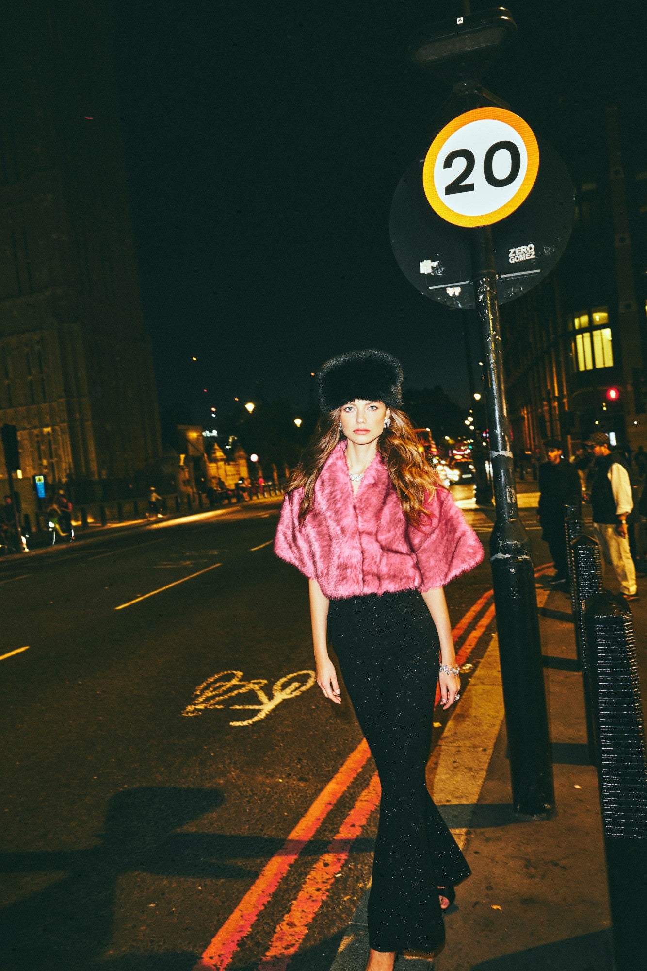 Nana Jacqueline Sophia Fur Coat: Pink Fur Coat for Birthday Celebration Pink