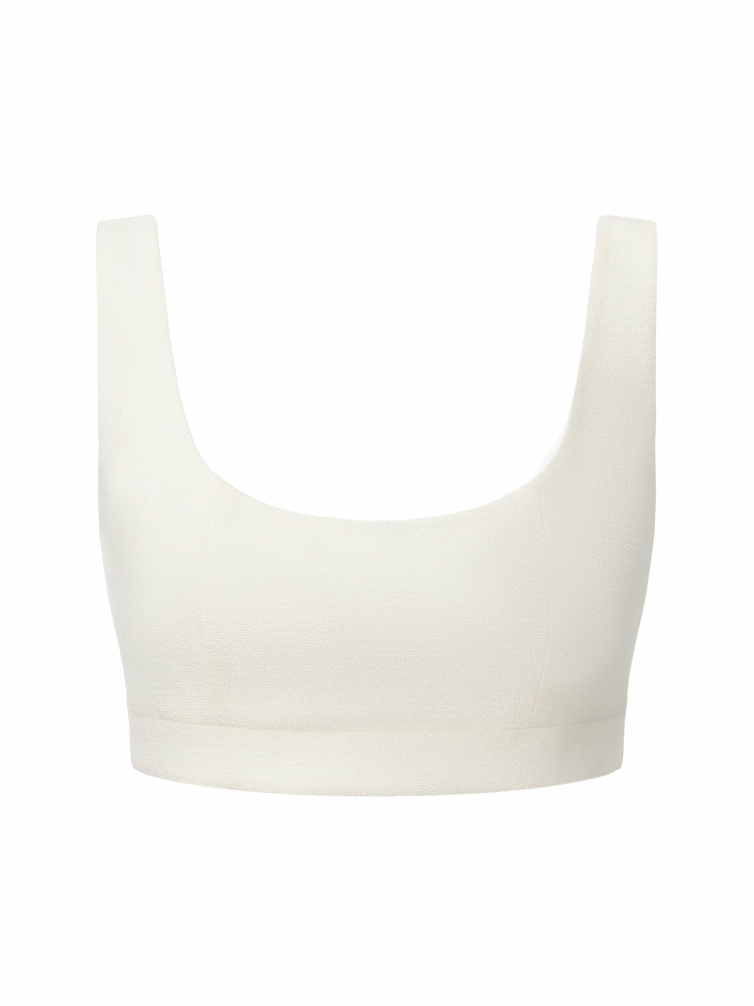 Nana Jacqueline Natalia Tailored Cropped White Top: White Crop Top for Bridal Shower White