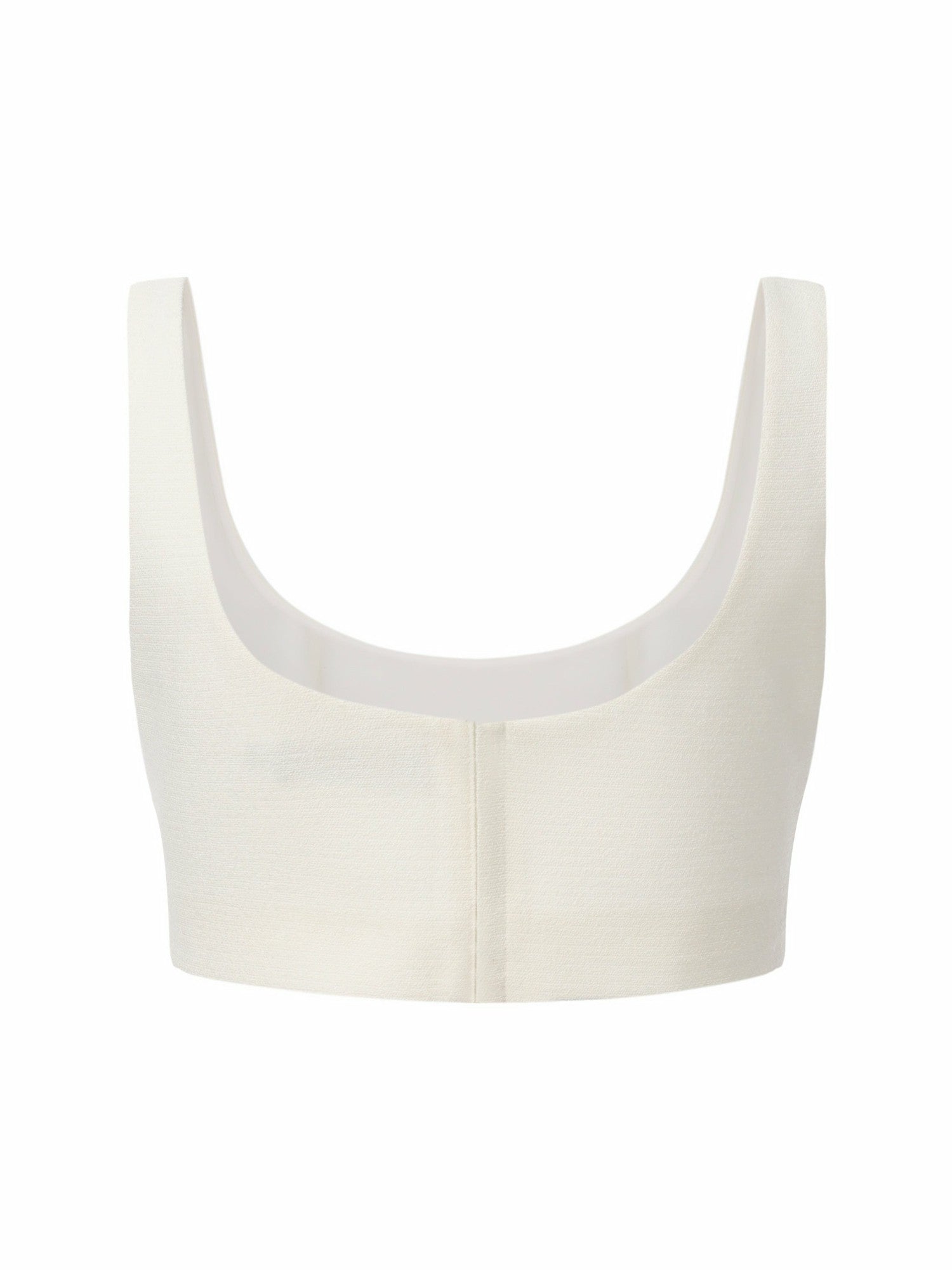 Nana Jacqueline Natalia Tailored Cropped White Top: White Crop Top for Bridal Shower White
