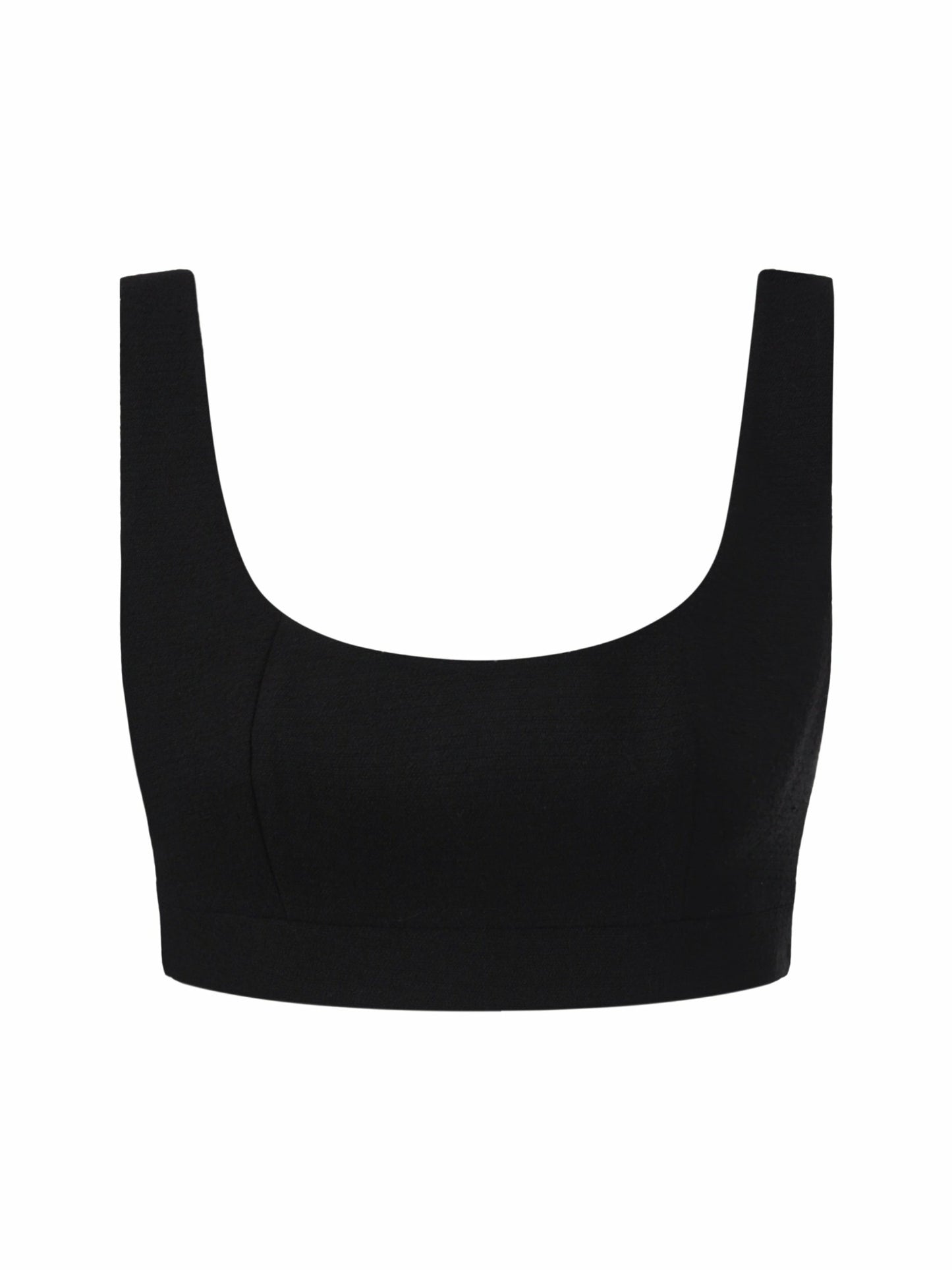 Nana Jacqueline Natalia Tailored Cropped Black Top: Black Top for Cocktail Party Black