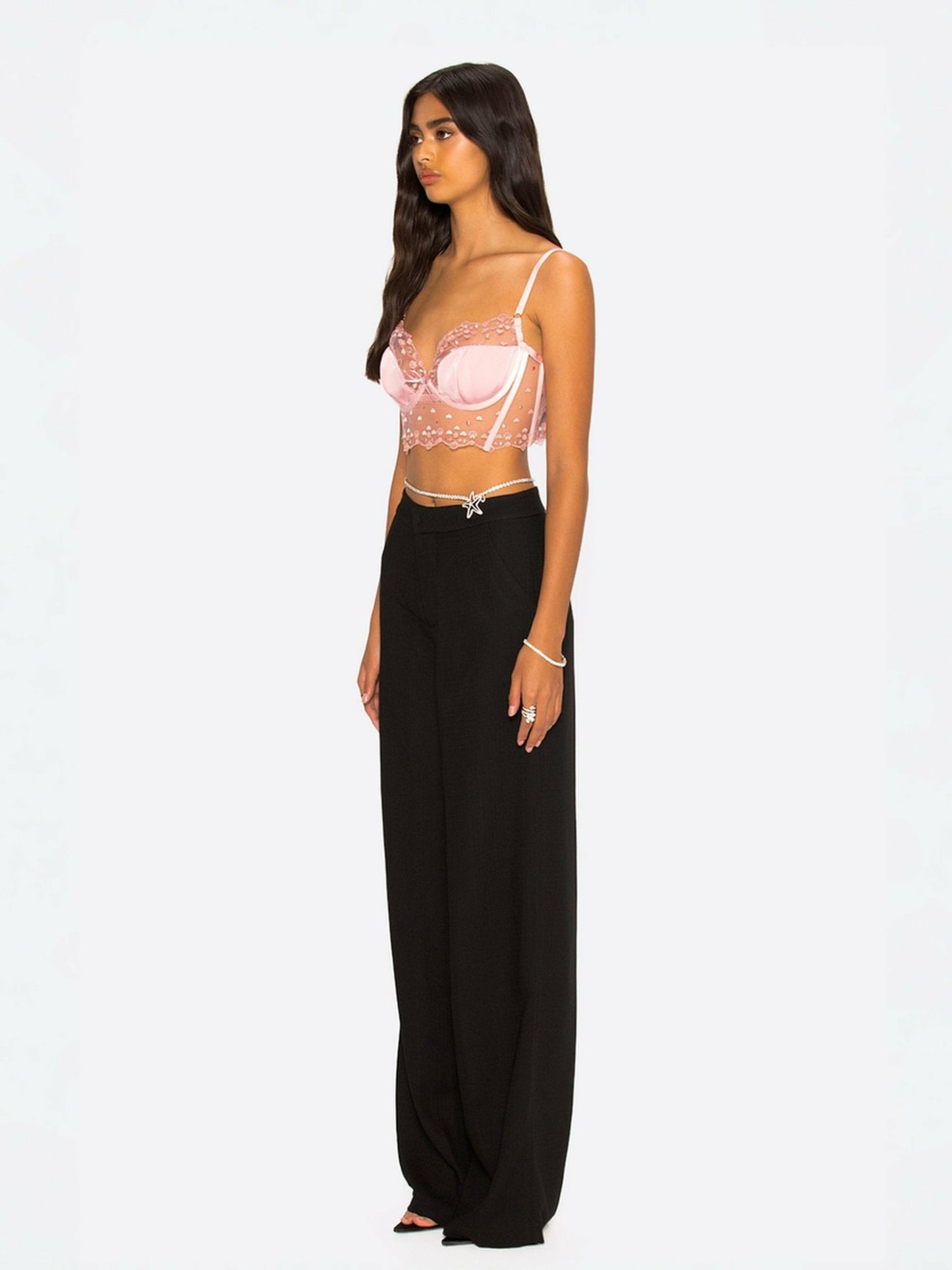 Nana Jacqueline Kira Corset Top: Pink Corset Top for Date Night Pink