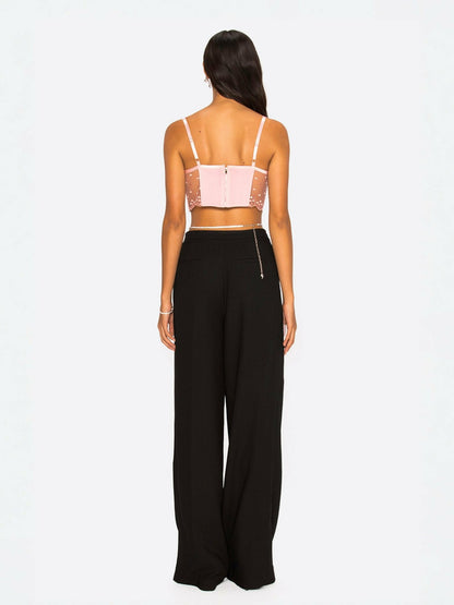 Nana Jacqueline Kira Corset Top: Pink Corset Top for Date Night Pink
