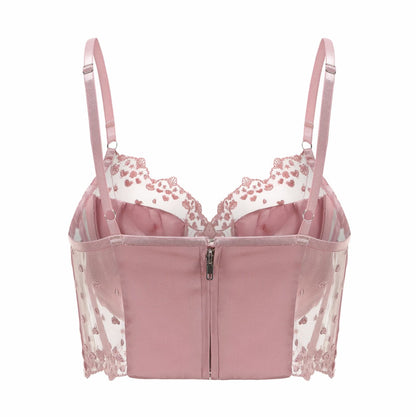 Nana Jacqueline Kira Corset Top: Pink Corset Top for Date Night Pink