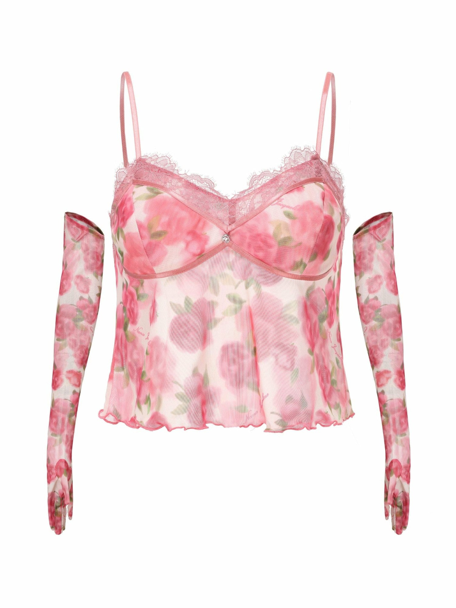 Nana Jacqueline Paulina Floral Top: Pink Top for Date Night Pink