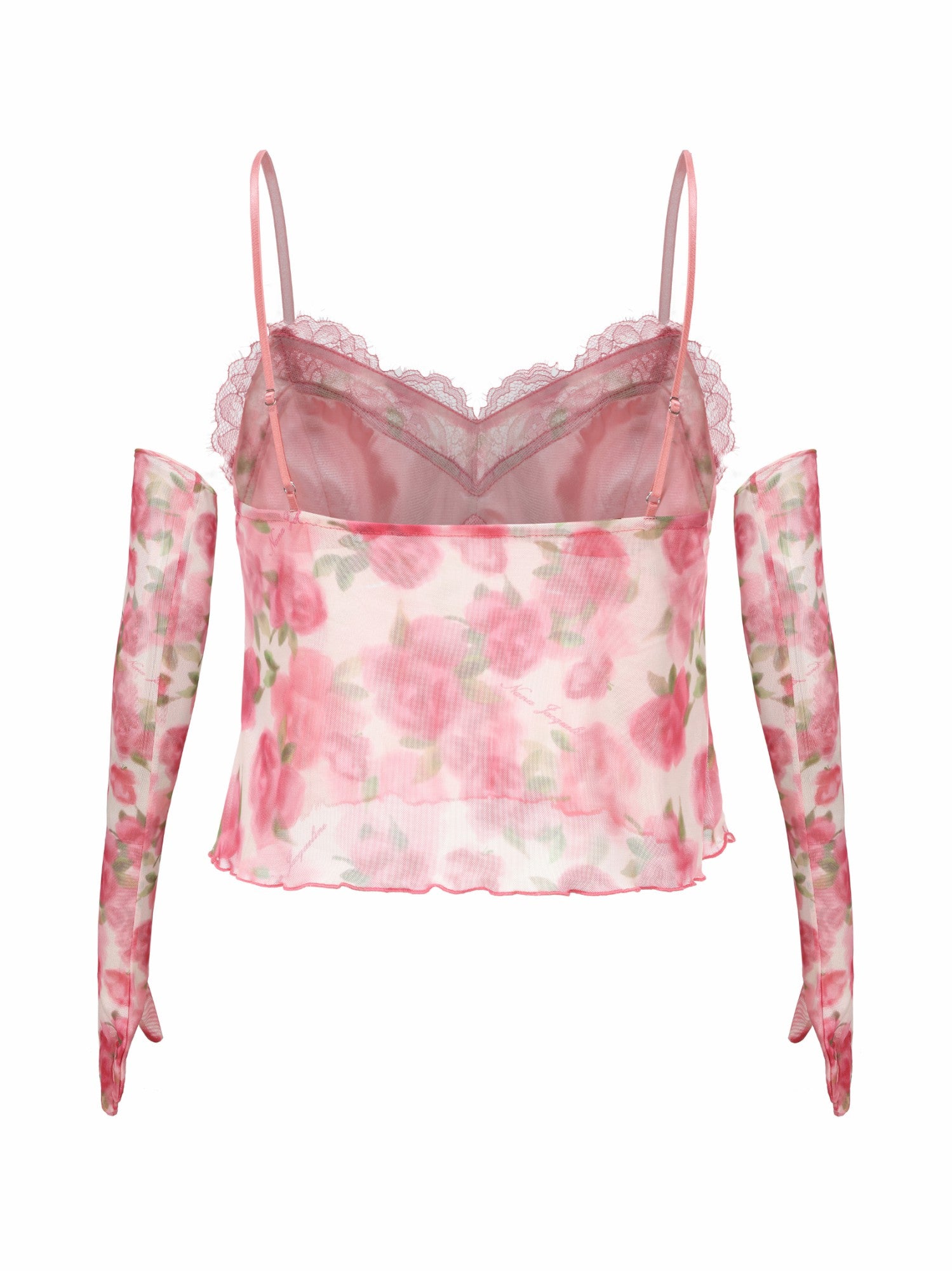 Nana Jacqueline Paulina Floral Top: Pink Top for Date Night Pink