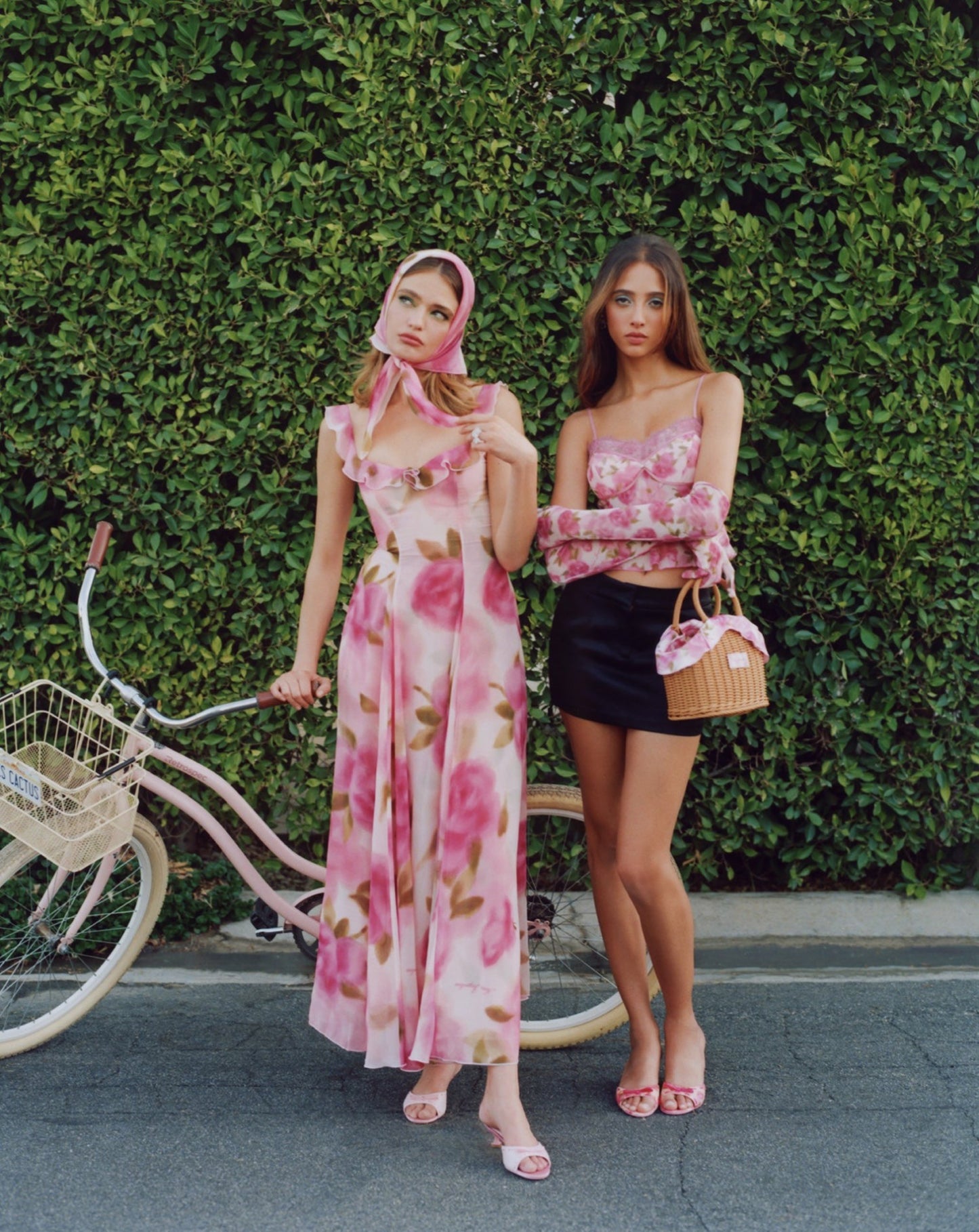 Nana Jacqueline Paulina Floral Top: Pink Top for Date Night Pink