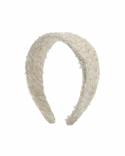 Nana Jacqueline Evelyn Headband: White Headband for Bridal Shower White