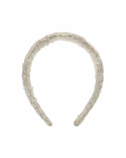 Nana Jacqueline Evelyn Headband: White Headband for Bridal Shower White