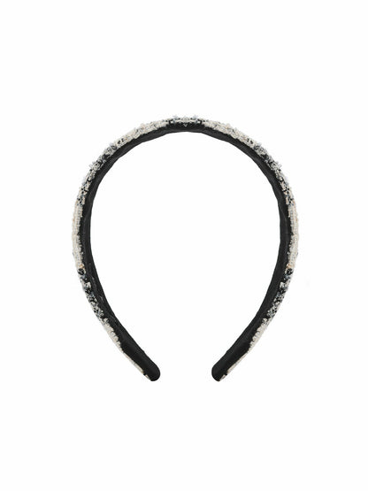 Nana Jacqueline Elsa Headband: Black Checkered Headband for Tea Party Black Checkered
