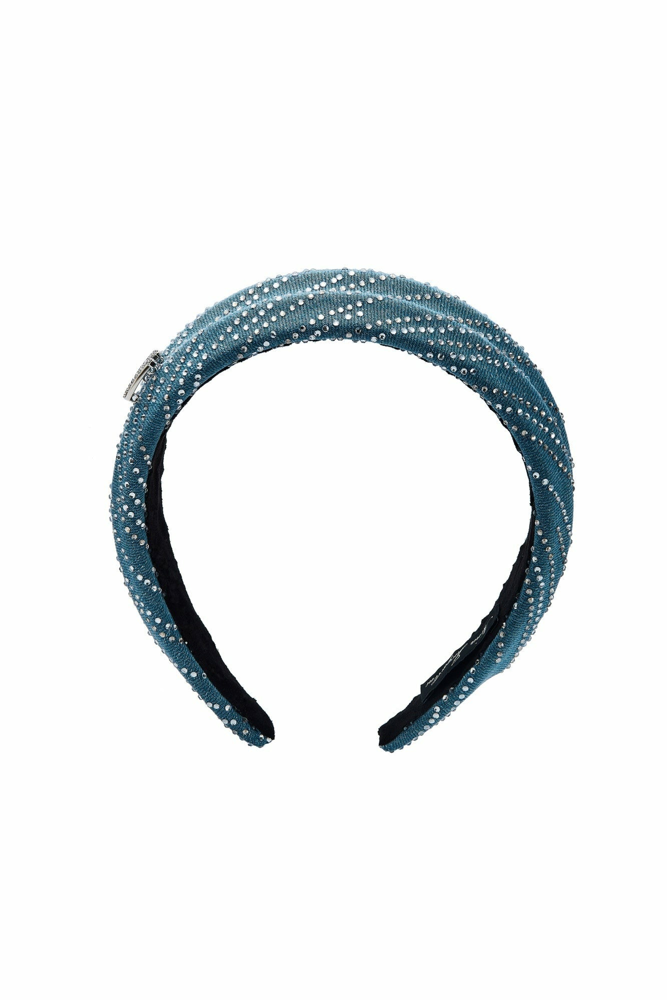 Nana Jacqueline Blue Denim Headband with Crystal Detail Blue