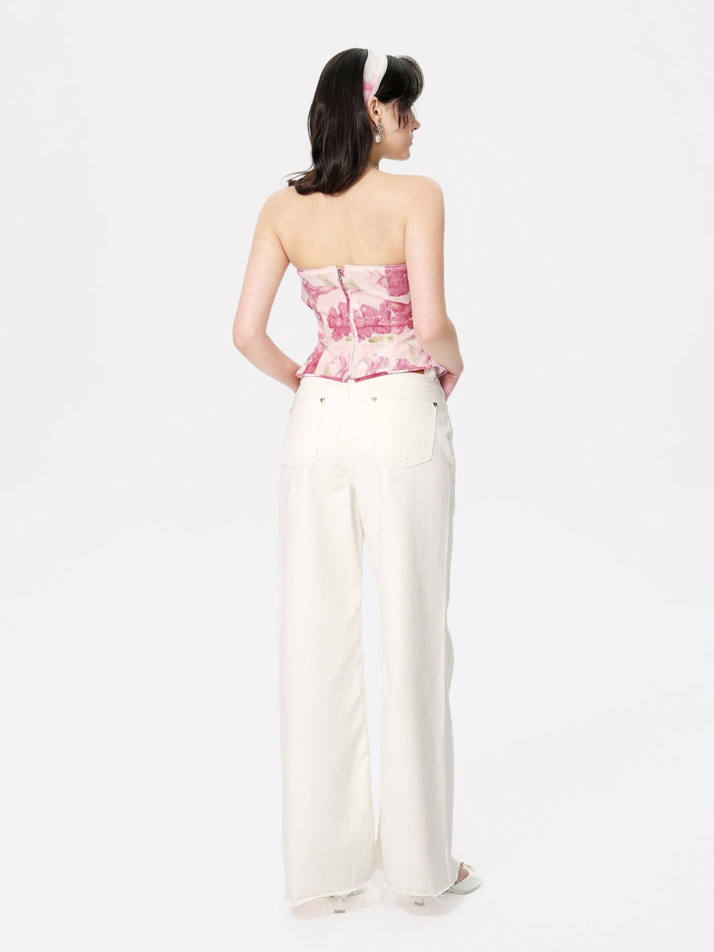 Nana Jacqueline Lilly Top: Pink Bandeau Top for Date Night Pink