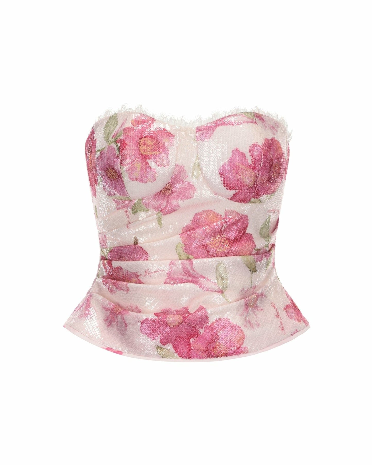 Nana Jacqueline Lilly Top: Pink Bandeau Top for Date Night Pink