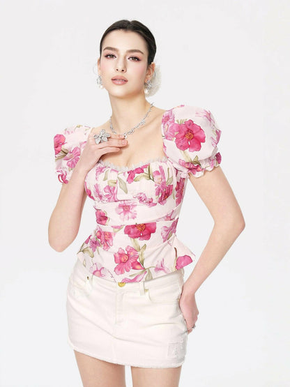 Nana Jacqueline Esmeralda Top: Pink Top for Garden Party Pink
