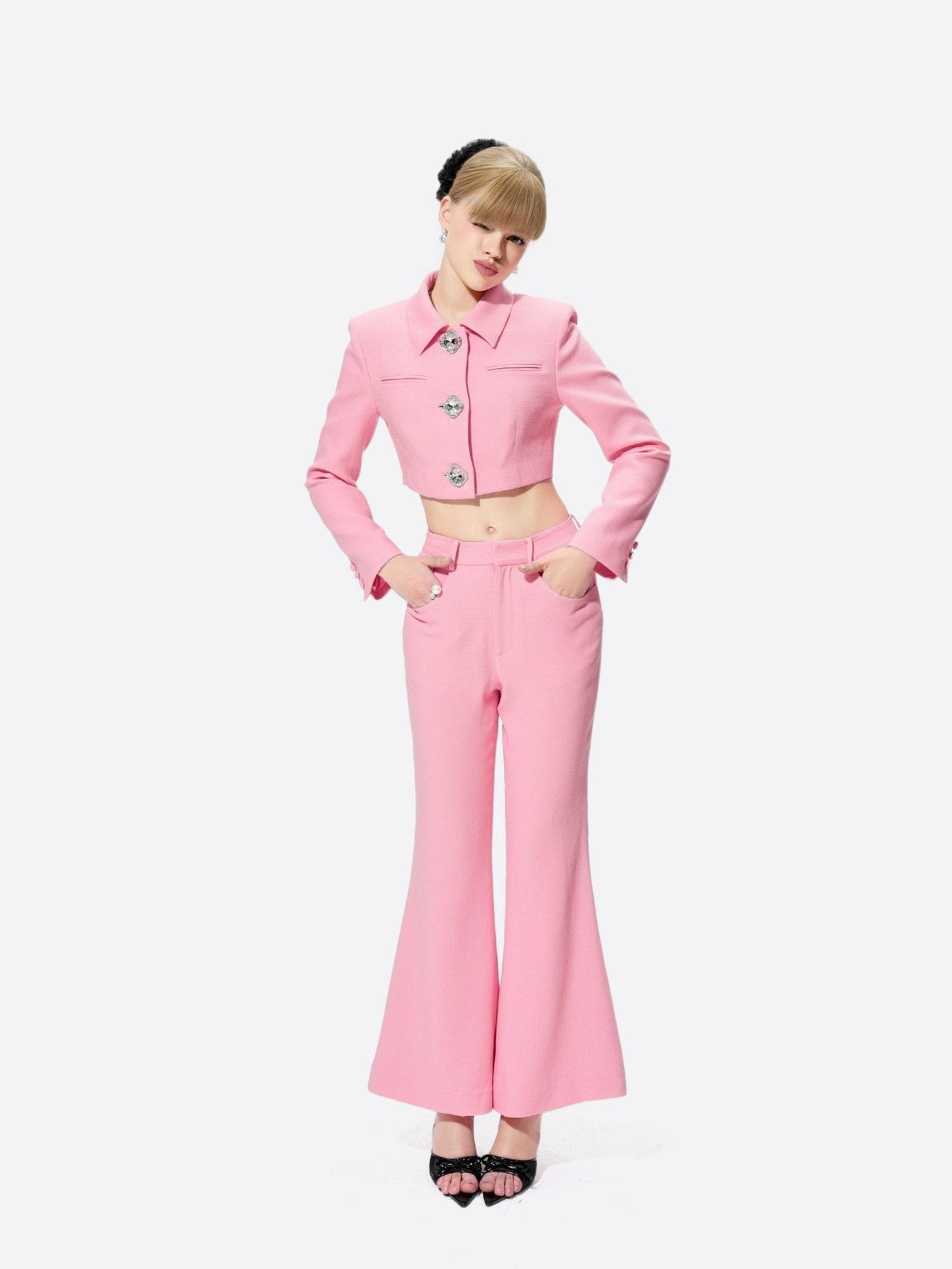 Nana Jacqueline Tatiana Pants: Pink Pants for Brunch Pink