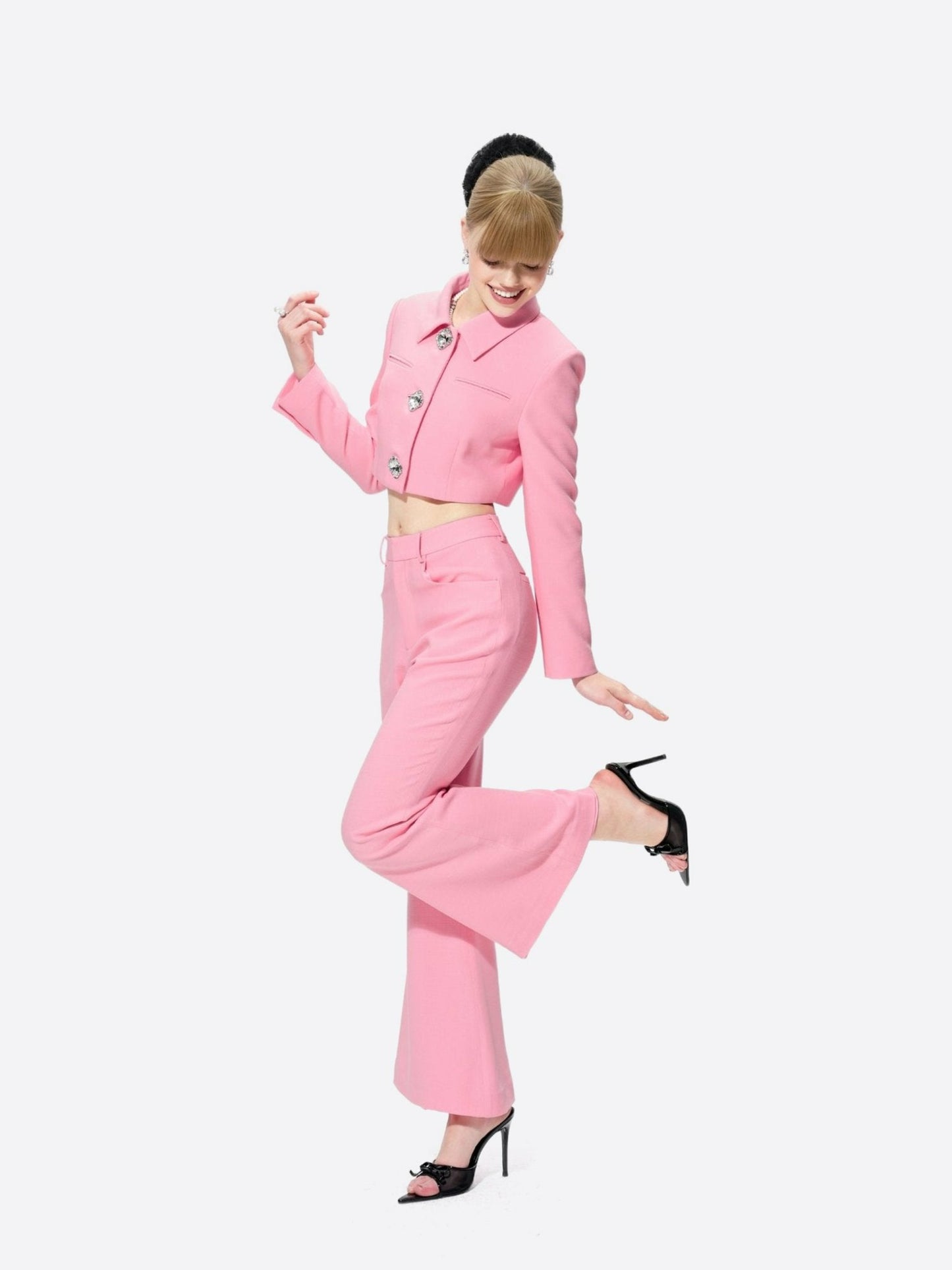 Nana Jacqueline Tatiana Pants: Pink Pants for Brunch Pink