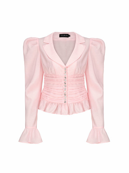 Nana Jacqueline Emilia Top: Pink Top for Brunch Pink
