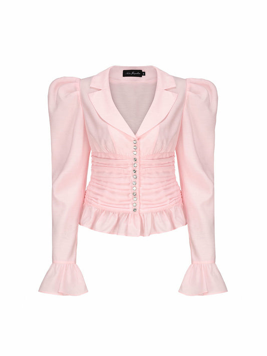 Nana Jacqueline Emilia Top: Pink Top for Brunch Pink