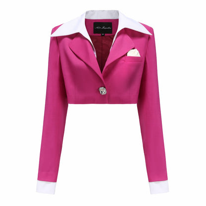 Nana Jacqueline Charlotten Blazer: Pink Blazer for Birthday Celebration Pink