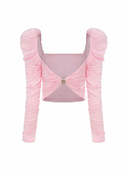 Nana Jacqueline Brandy Top: Pink Top for Date Night Pink