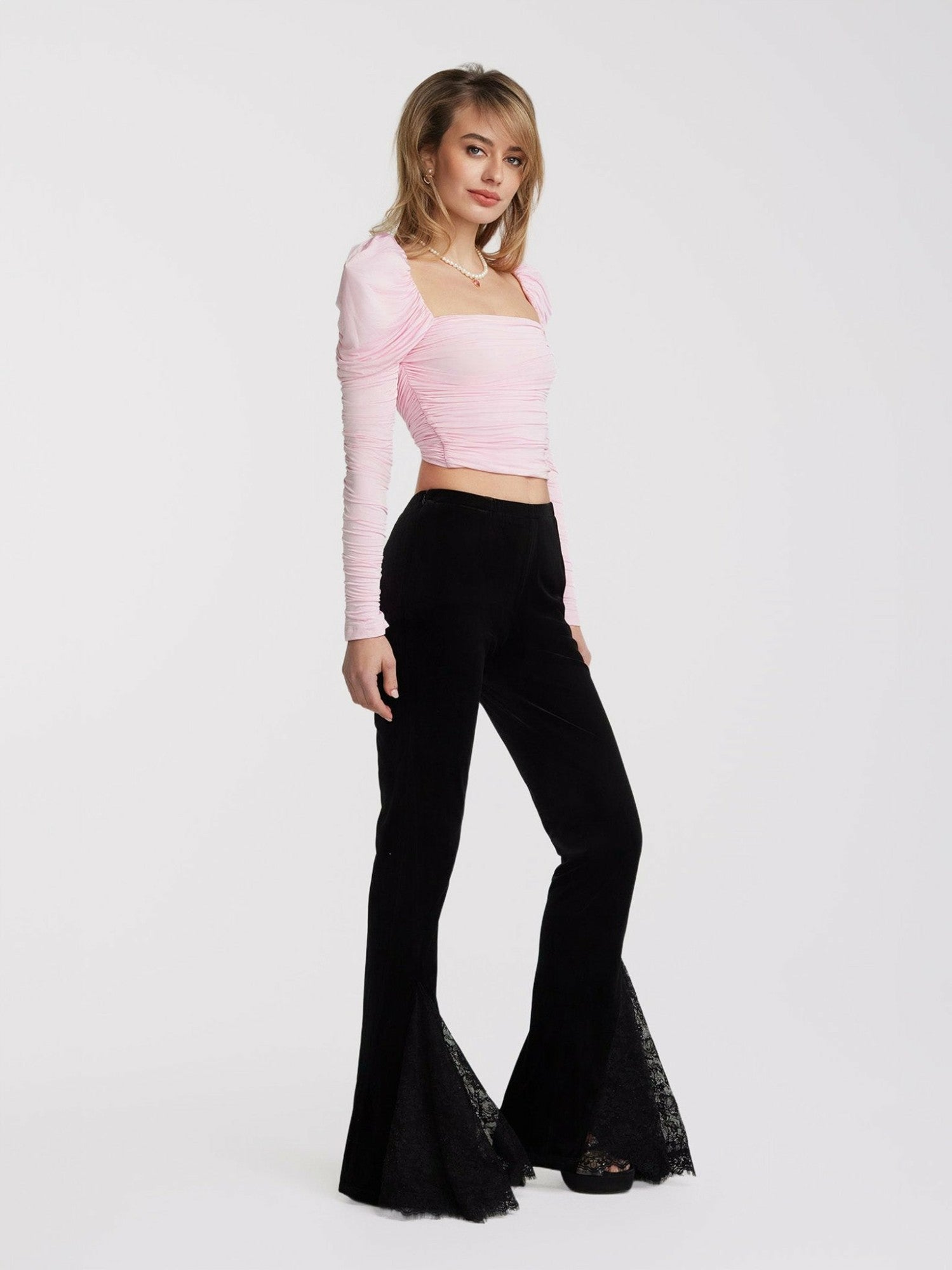 Nana Jacqueline Brandy Top: Pink Top for Date Night Pink