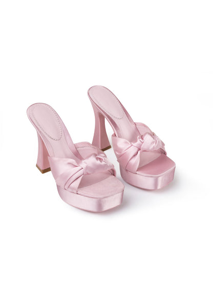 Nana Jacqueline Mara Platform Sandals: Pink Platform Sandals for Spring Wedding Guest Light Pink