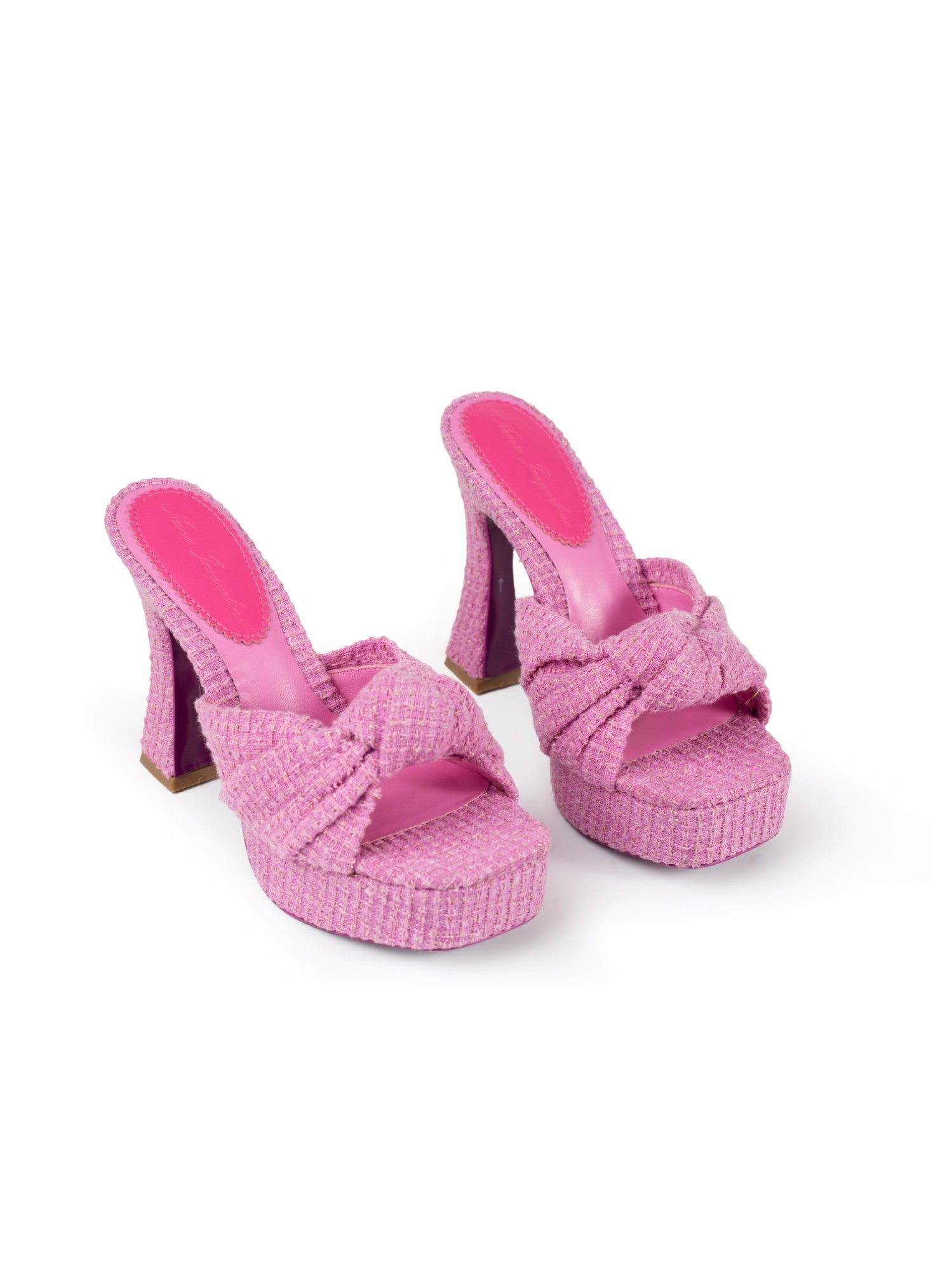 Nana Jacqueline Mara Platform Sandals: Pink Sandals for Vacation Resort Pink