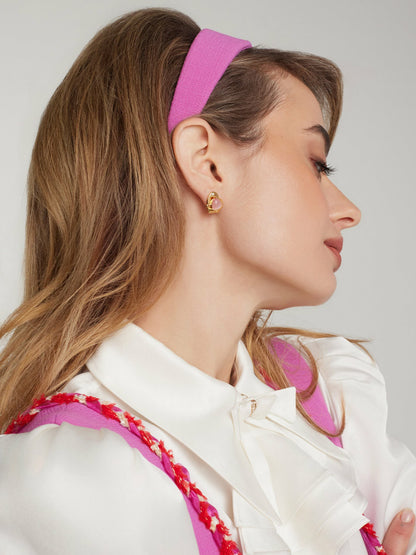 Nana Jacqueline Ambre Heart Earrings: Pink Earrings for Date Night Pink