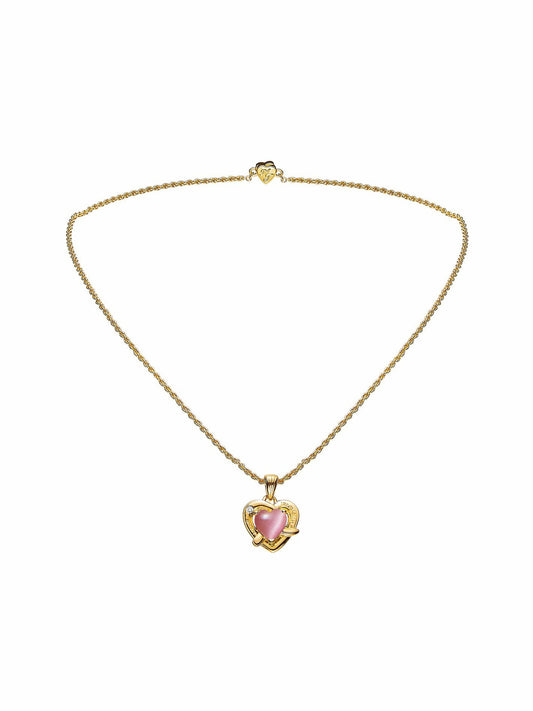 Nana Jacqueline Mirabel Necklace: Pink Necklace for Valentine's Day Gifting Pink