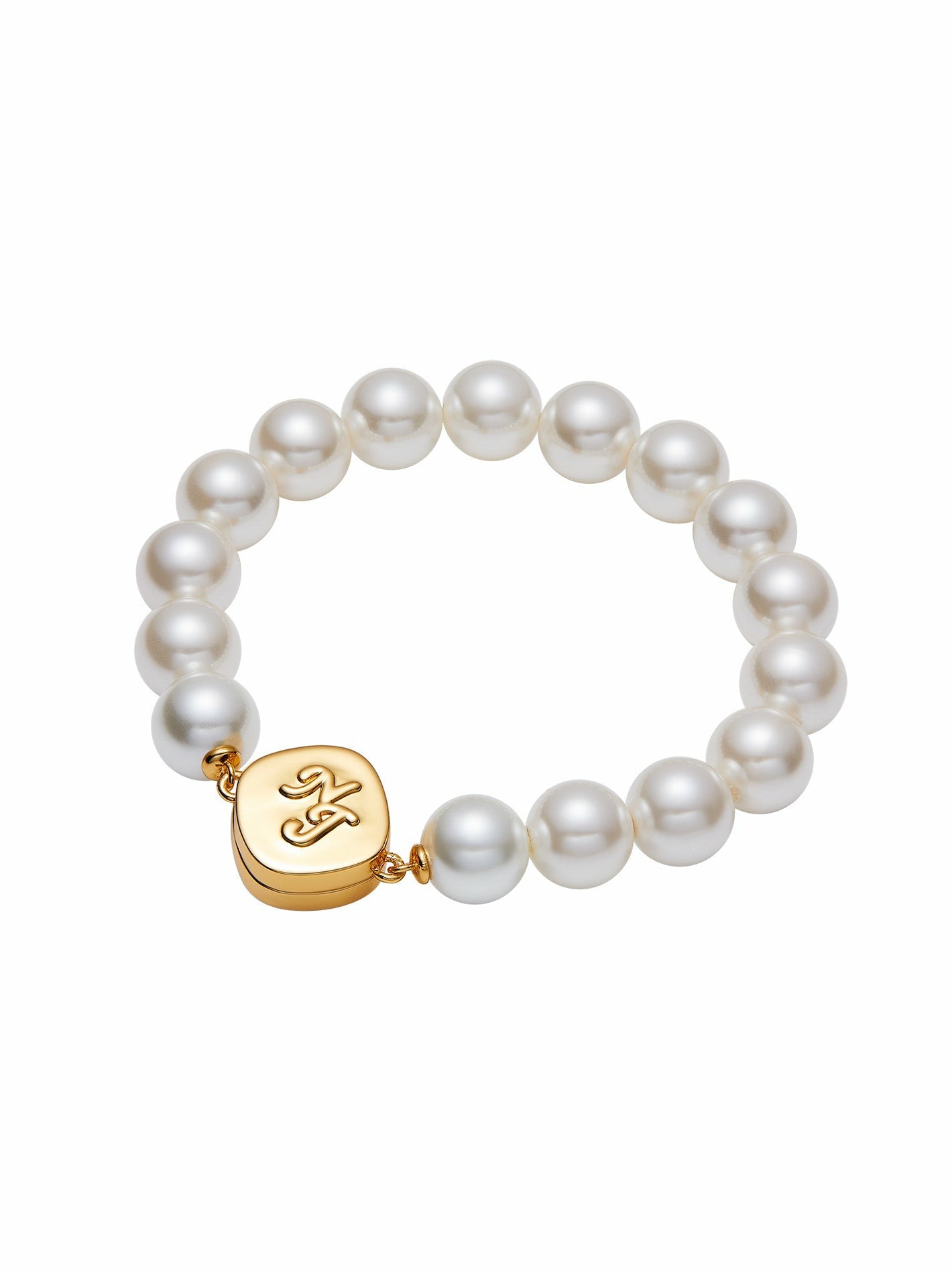 Nana Jacqueline Ilana Pearl Bracelet: White Pearl Bracelet for Bridal Shower Pink