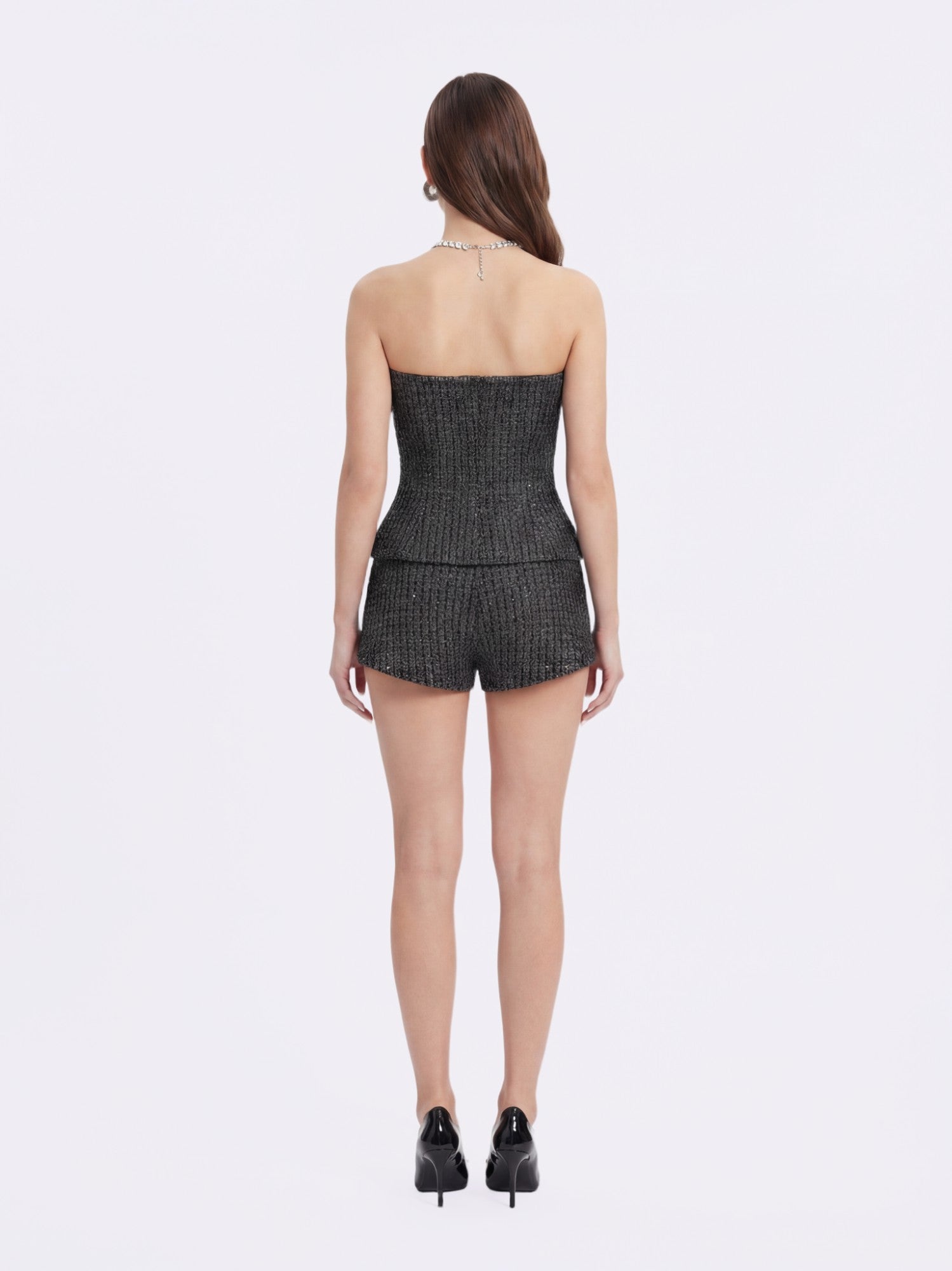 Nana Jacqueline Renée Strapless Bow Top: Black Top for Cocktail Party Black