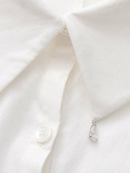 Nana Jacqueline Chantal Bell-Sleeve White Shirt: White Shirt for Office Days White