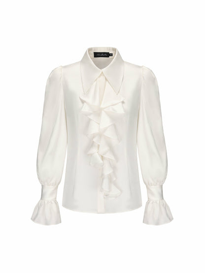 Nana Jacqueline Elsa Top: White Top for Brunch White