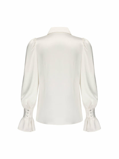 Nana Jacqueline Elsa Top: White Top for Brunch White