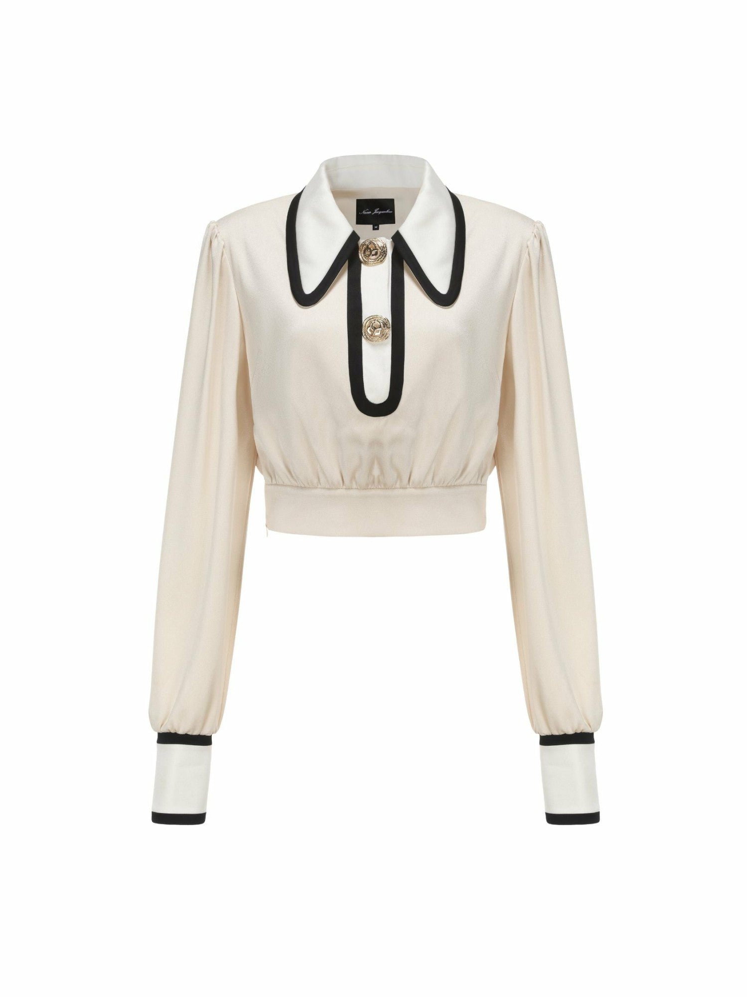 Nana Jacqueline Lori Satin Top: Cream Satin Top for Date Night Cream