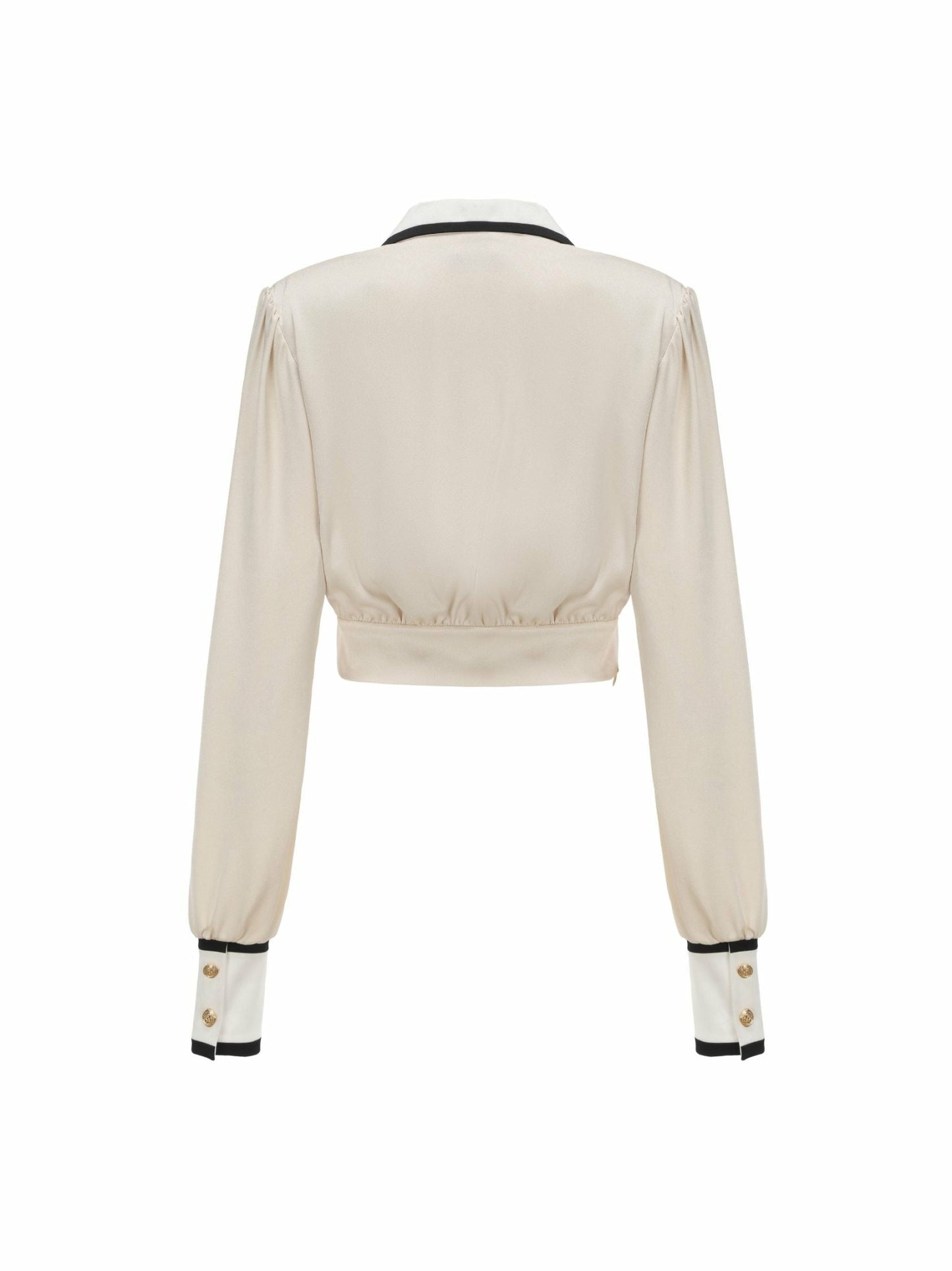 Nana Jacqueline Lori Satin Top: Cream Satin Top for Date Night Cream
