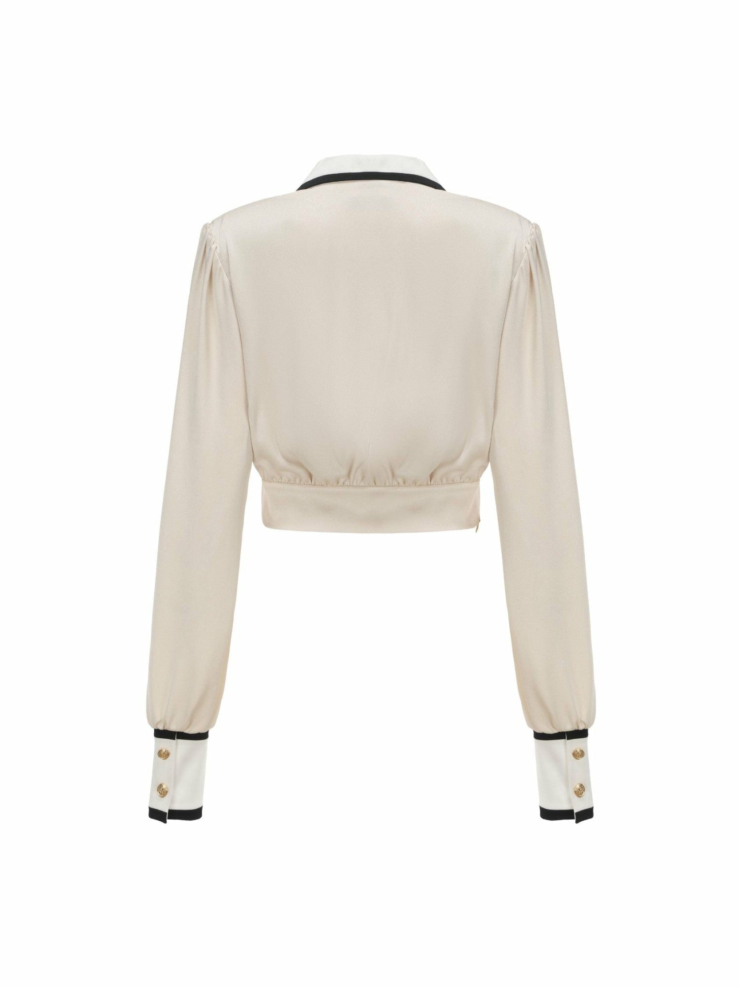 Nana Jacqueline Lori Satin Top: Cream Satin Top for Date Night Cream