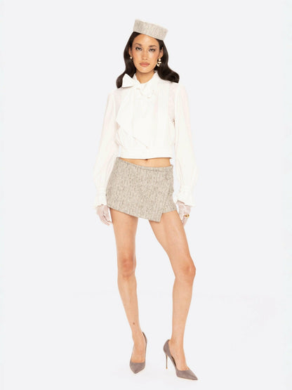 Nana Jacqueline Francesca Cropped Top: White Top for Brunch White