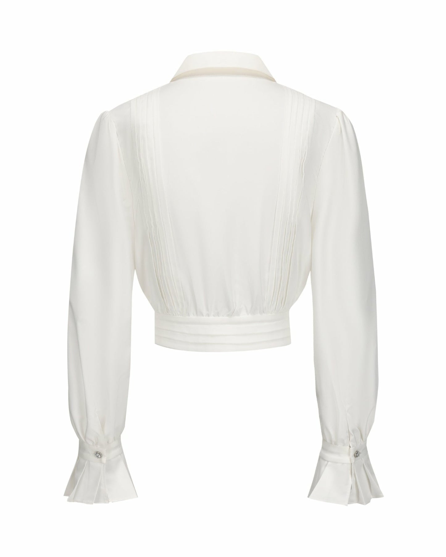 Nana Jacqueline Francesca Cropped Top: White Top for Brunch White