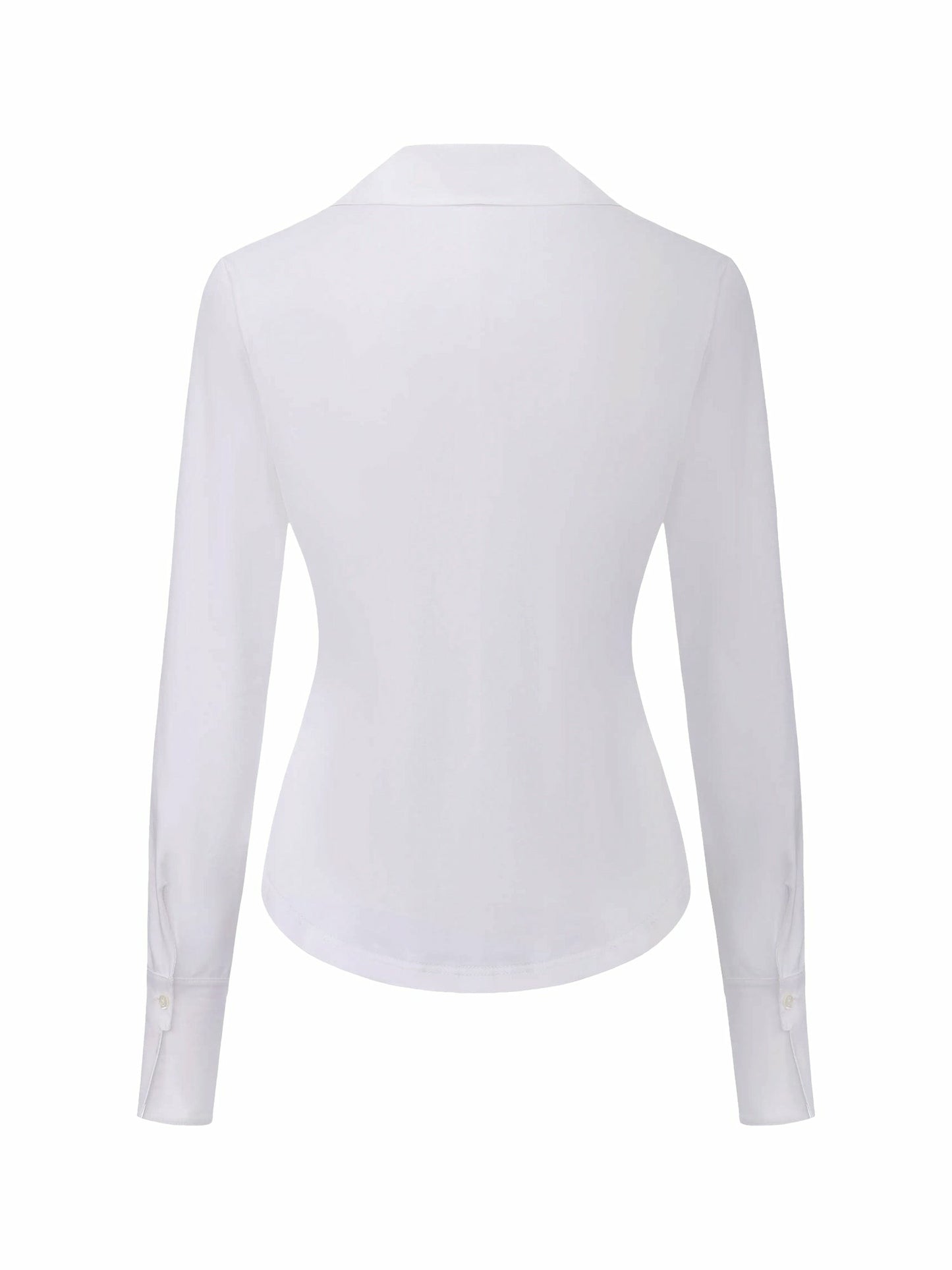 Nana Jacqueline White Tailored Long Sleeve Button-Down Shirt White