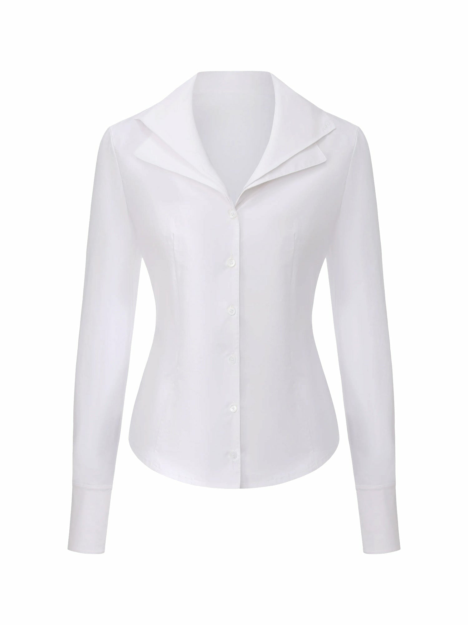 Nana Jacqueline White Tailored Long Sleeve Button-Down Shirt White