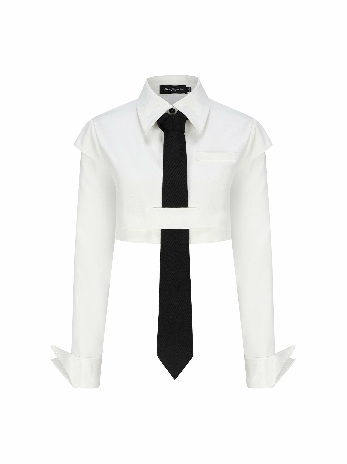 Nana Jacqueline Portia Top + Tie: White Top for Date Night White